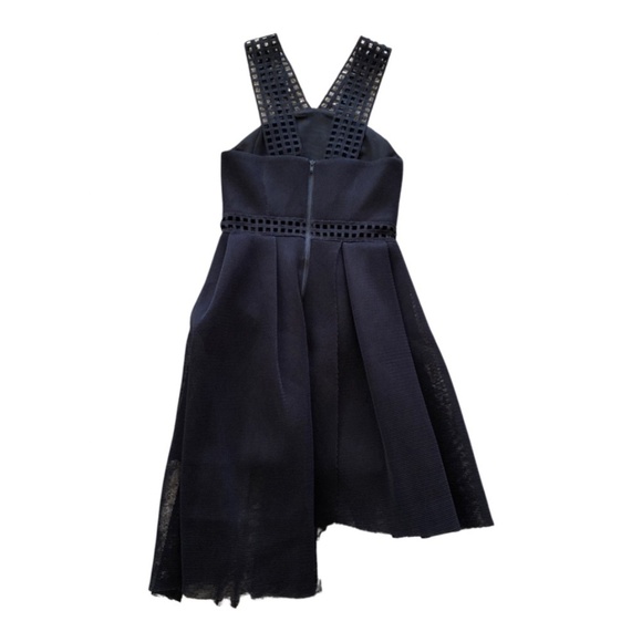 Self Portrait Tiered Asymmetrical Lace Mini Dress - Picture 3 of 6